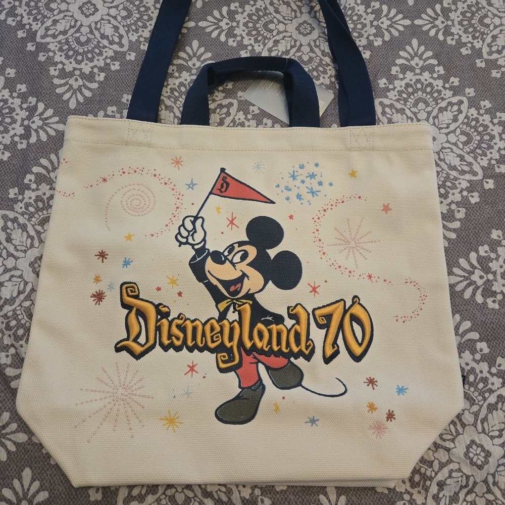 Disneyland 70th Anniversary Cream Tote Bag